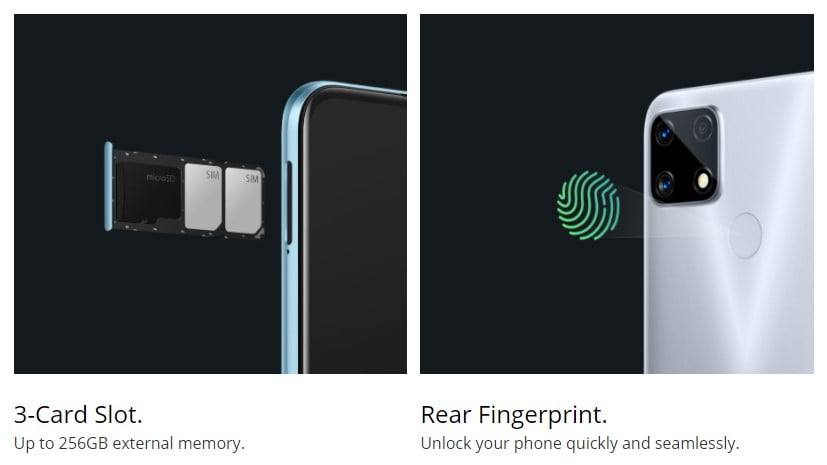 Card Slot and Rear Fingerprint