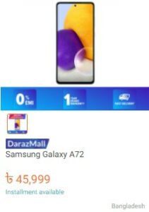 buy samsung a72 mobile from daraz.com.bd