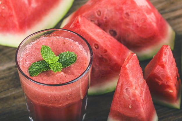 rice powder with watermelon juice for skin care