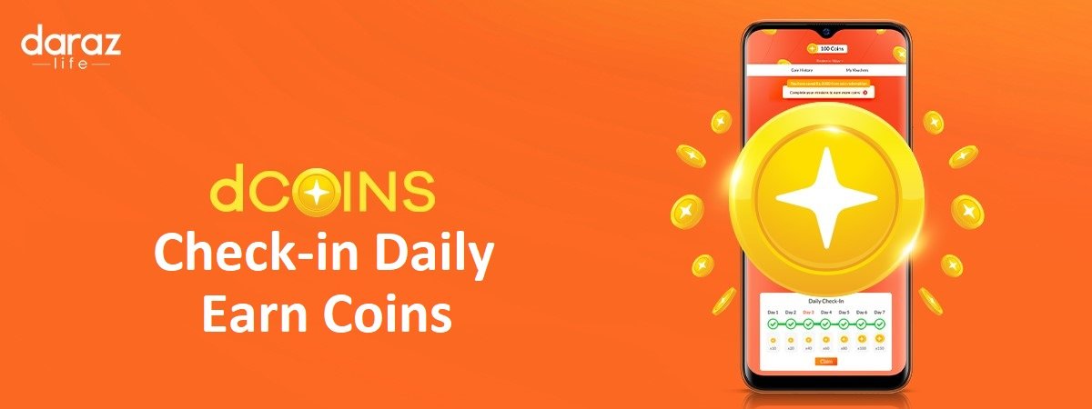 check in daily and earn dcoins