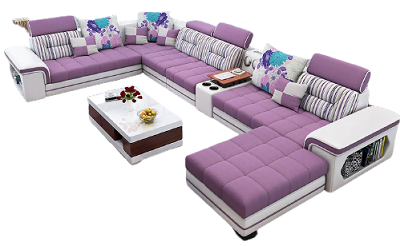 New luxurious stylish u shape sofa set