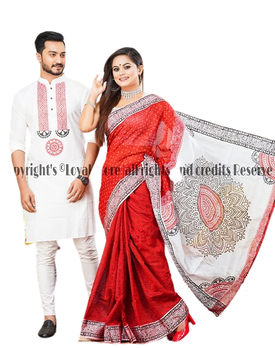 Pooja saree and punjabi couple set price in bd