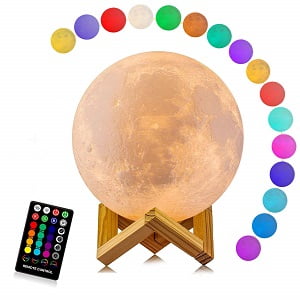 Moonlight wooden table lamp