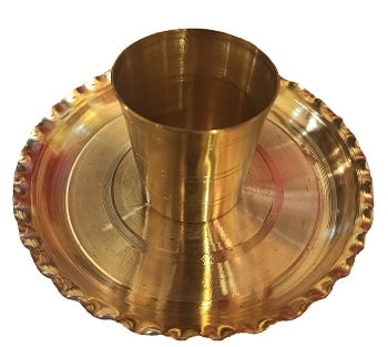 Brass pooja plate and glass set price in bd