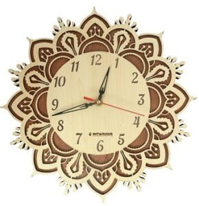 wooden style wall clock design in bd