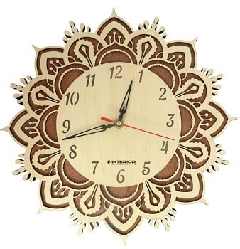 wooden style wall clock design in bd