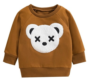 Embroidery design baby boy sweater for winter