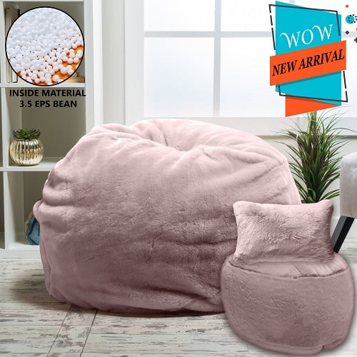 Comfortable Pumpkin Shape Bean Bag, Footrest & Pillow Combo