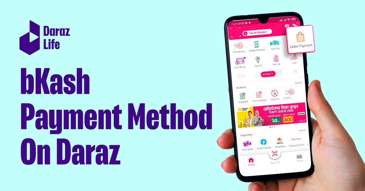 Pay With BKash In Shopping (bKash Cashback Offer) Daraz