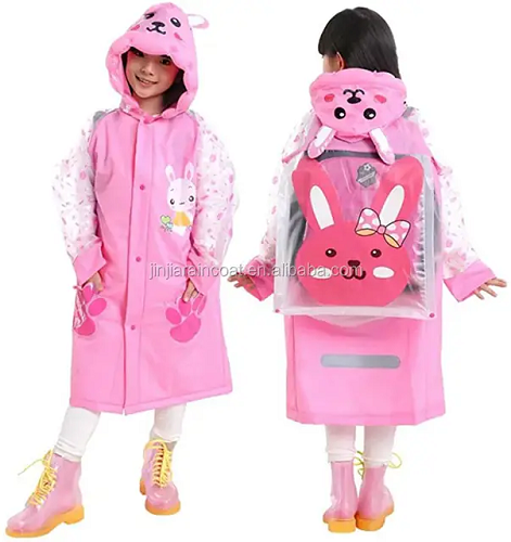 stylish raincoat waterproof for school girl