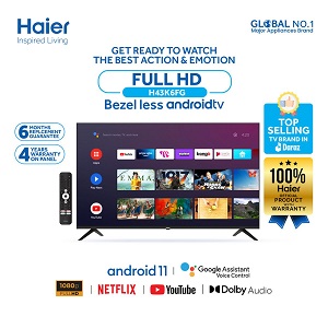 Haier 43" Android 11 Bezel-less Full HD Smart TV (H43K6FG)