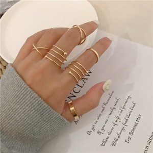 6pcs set opening rings fashion