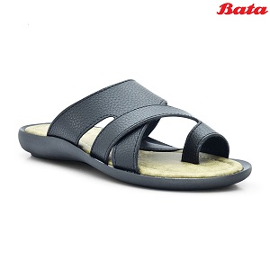 Best Price Bata Black PU and TPR Sandal for Men