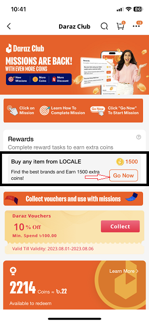 Daily mission of daraz coins