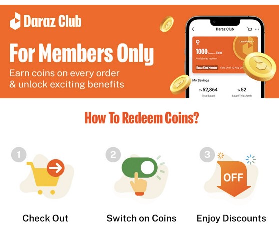 coins offer for daraz club member