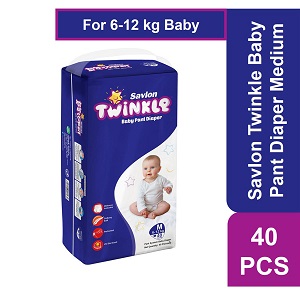 Savlon Twinkle Baby Pant Diaper Medium 40 pcs (6-12kg baby)