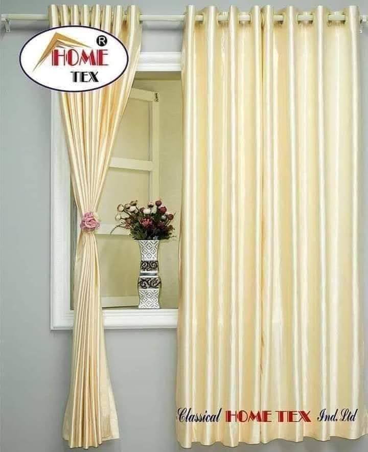 solid color off white curtain 1