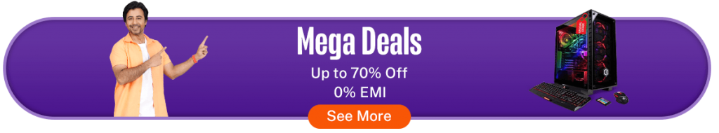 Mega deals in daraz anniversary sale on computer desktop in bd