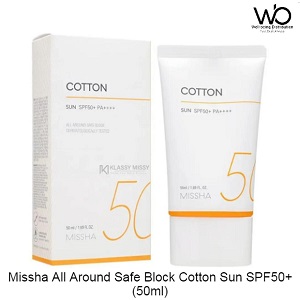 Missha All Around Safe Block Cotton Sun SPF50+