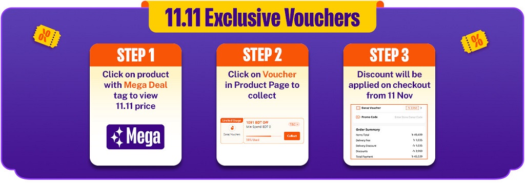 11.11 exclusive vouchers on the biggest sale 2023