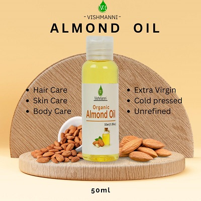 Almond oil for skin and hair care