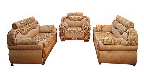 Chittagong Shegun Wood With Solid Foam - Sofa Set