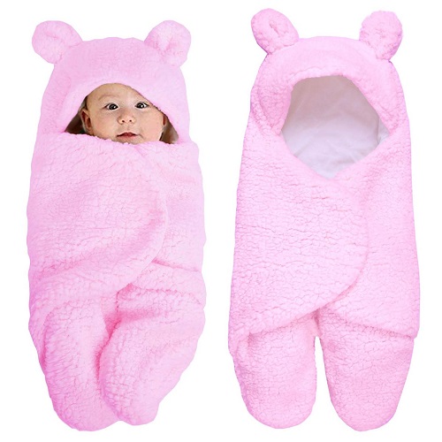 Baby Sleeping Bag - Ultra-Soft Fleece Newborn Swaddle Wrap for Boys and Girls
