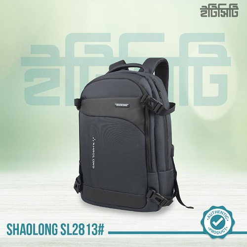 Shaolong SL2813# Water Resistant Travel Backpack (Black)